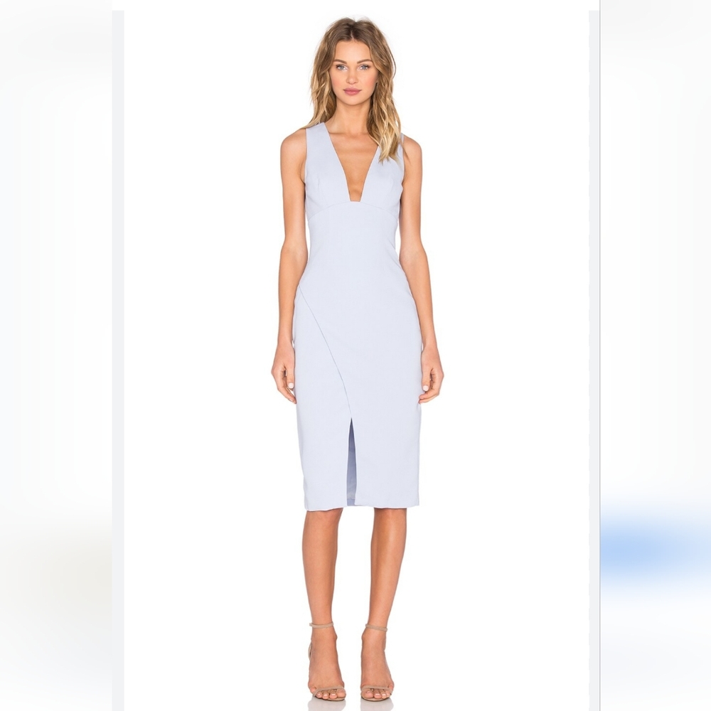 Keepsake Revolve Enough Space Midi Dress‎ in Pale Blue